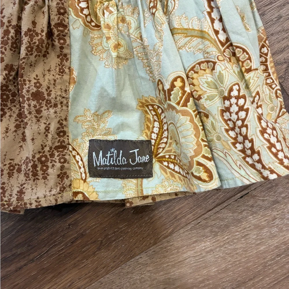 Matilda Jane Green Twirl Molly Skirt Size 6 Girl